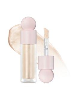 Liquid Highlighter Natural Glow For Face & Body, Waterproof Moisturizing Light Liquid Luminizer For Long Lasting Shimmer, Contour Highlighter Stick Easy To Apply With Cushion Applicator (1 Moonlight)