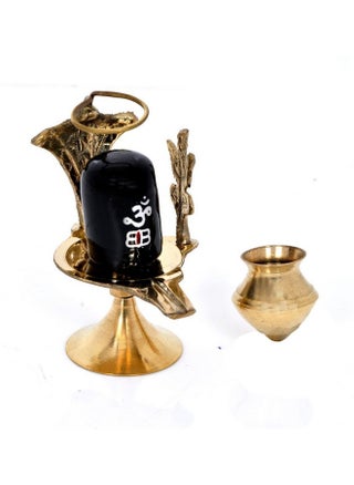 Rudram Brass Shiva Lingam Abhishek Patra with Trishul and Nag for Pooja Items | Shivling Showpiece (Multicolour, 4 cm x 2.5 cm x 5 cm) - pzsku/ZCF60B940C84F275647DFZ/45/1745925436/e2a32ed7-5f18-4f1a-a4ba-2f7ae1fae026