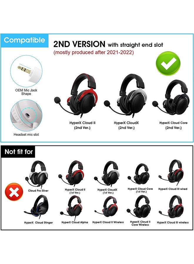 Replacement Game Mic Microphone for Kingston HyperX Cloud, Cloud X and Cloud II 2nd Version, PS4 Xbox One Nintendo Switch Computer PC Gaming Headsets, Black - Image 3