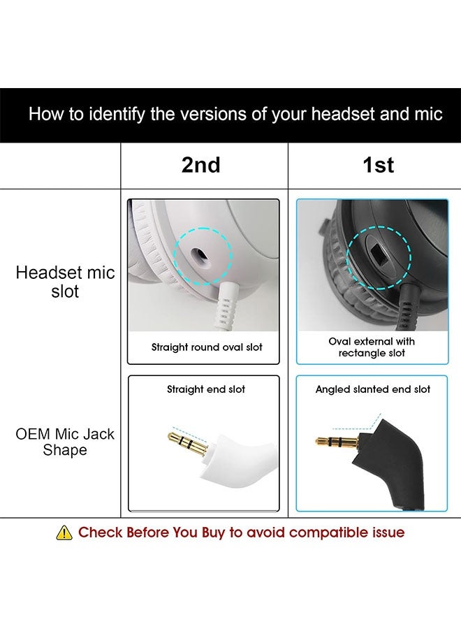 Replacement Game Mic Microphone for Kingston HyperX Cloud, Cloud X and Cloud II 2nd Version, PS4 Xbox One Nintendo Switch Computer PC Gaming Headsets, Black - Image 2