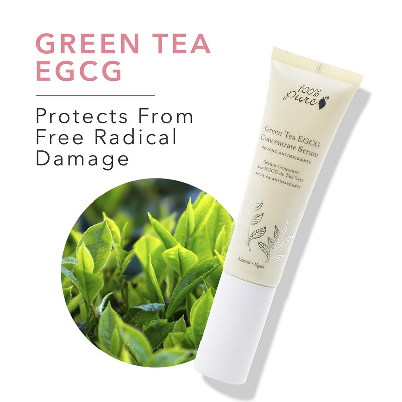 100 % Pure 100% PURE Green Tea EGCG Serum, Daily Anti-Wrinkle Serum for All Skin Types, Anti-Wrinkle Facial Serum, Made with Green Tea EGCG (1 Fl Oz) - Image 5