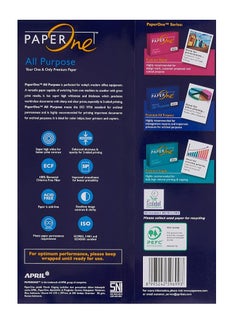 PaperOne All Purpose Premium Copy Paper, 80 GSM, A4 Size, 500 sheets (Pack of 2)  ream  - Image 3