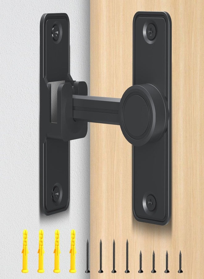 XOOL Heavy Duty 90 & 180 Degree Barn Door Lock, Lock Latch for Door, Garden, Bathroom, Garage, Window, Outdoor - Image 1