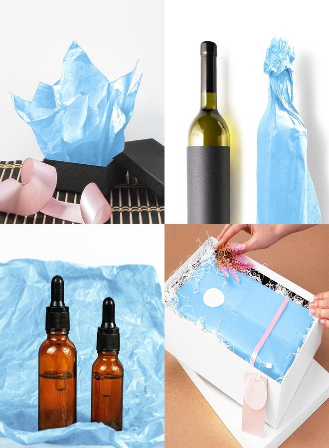 Laidans 120 Sheets 20"X14" Baby Blue Tissue Paper for Gift Bags Wrapping, Art Tissue Paper Bulk for Weddings Birthday Party Crafts Decoration - Image 5