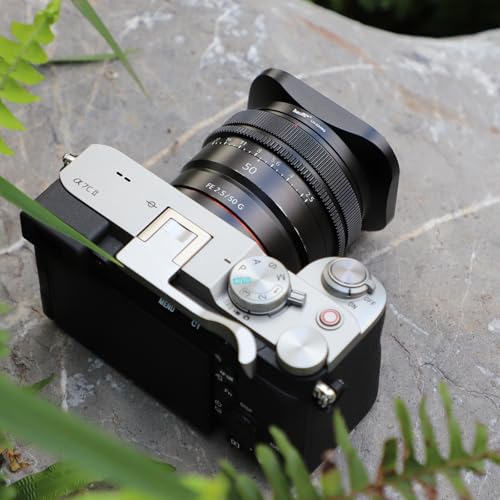 Haoge LH-S245G Metal Bayonet Square Lens Hood for Sony FE 40mm F2.5 G FE 50mm F2.5 G FE 24mm F2.8 G Lens, RX1RIII RX1R RX1RII rx1m2 rx1 R iii m3 Camera Shade with Cap on Sony A7CII A7R4 5 - Image 3