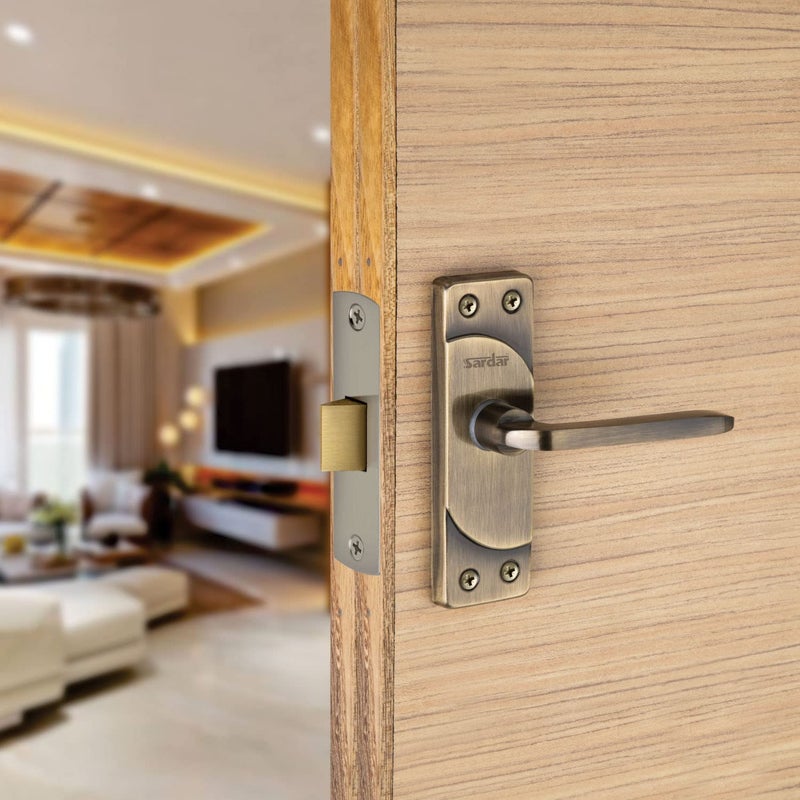 SARDAR KD 5" Antique Iron Baby Latch Bathroom Door Handle - Keyless Handle With Baby Latch - Image 4