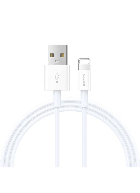 كابل Recci RS06L USB-A إلى Lightning 2.4A للشحن السريع ونقل البيانات بطول متر واحد