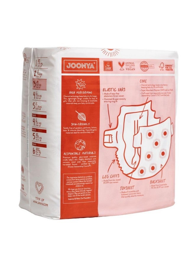 Joonya Baby Diapers, Size 2 S (7-13 lb) - 1 Bag of 30 - New Range - NonToxic, Eco-Friendly, Ultra Slim, Overnight Use - Made in Denmark - Image 2