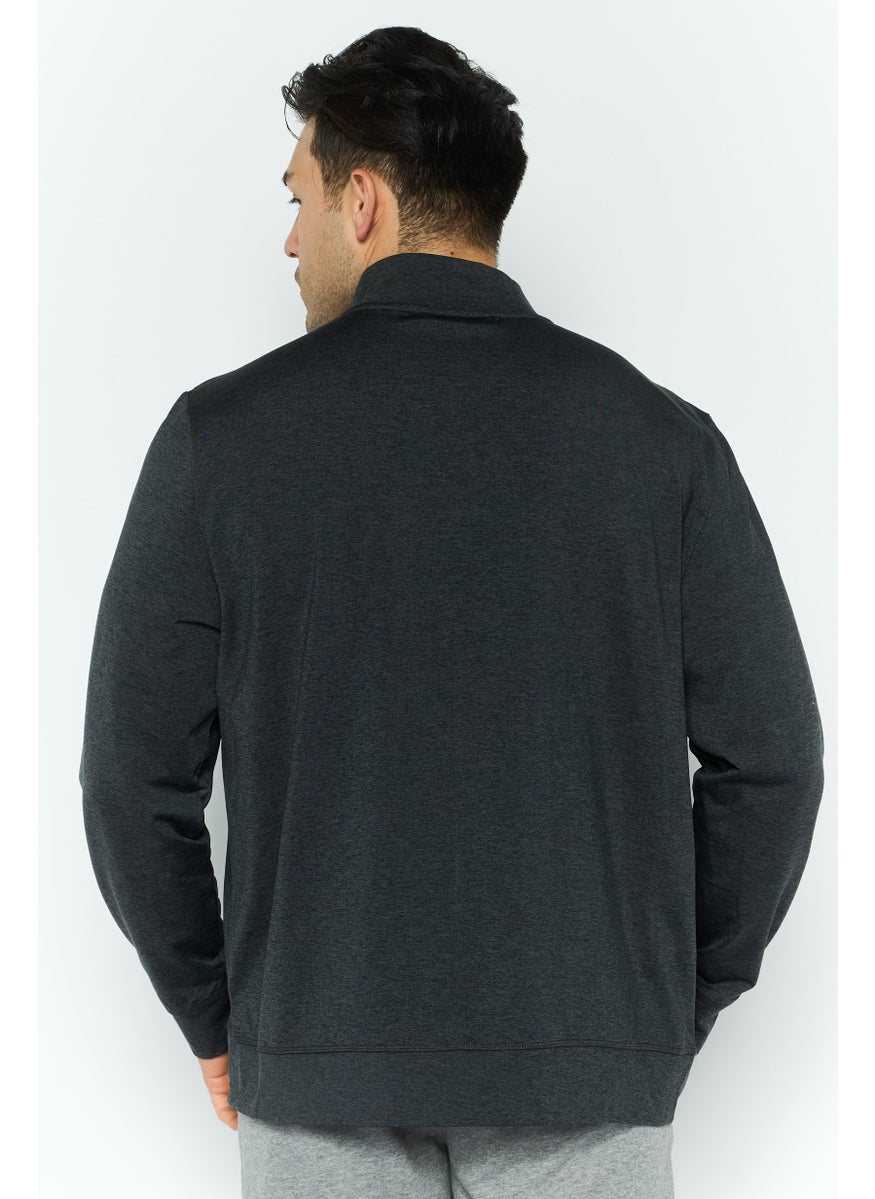 SKECHERS Men Sportswear Fit Long Sleeve Outdoor Hoodie, Charcoal  - Image 4