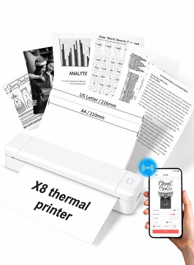 مارك لايف Marklife Portable Wireless Thermal Printer white 203dpi