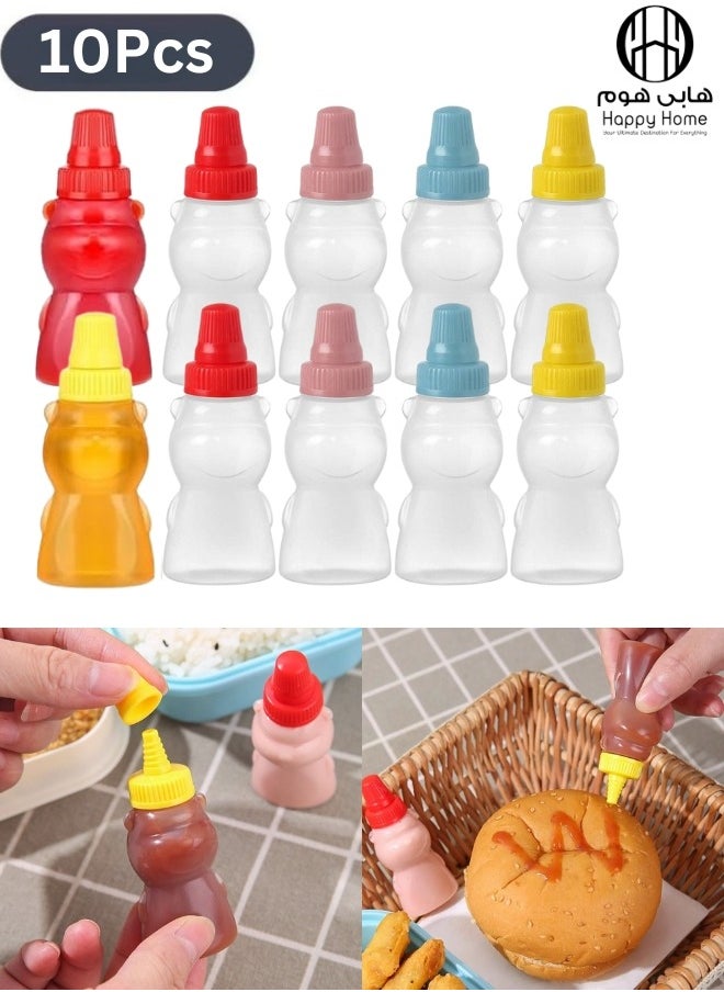 10pcs Mini Bear Shaped Sauce Dispenser 25ml