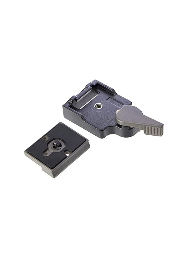 Manfrotto 323 Quick Change Rectangular Plate Adaptor, For Monopod, Compatible With Dslr, Compact System Camera, Mirrorless, Spotting Scope, Aluminium  - Image 4