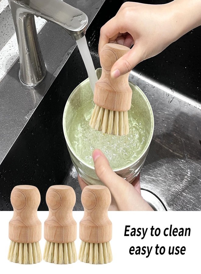 ARPOVIST 6 Packs Bamboo Dish Scrub Brushes，Kitchen Wooden Dish Scrubber Brush Dishwashing Scrubbers with Natural Sisal Bristles for Cleaning Pots, Pans, Sink, Woks,Vegetables - Image 5