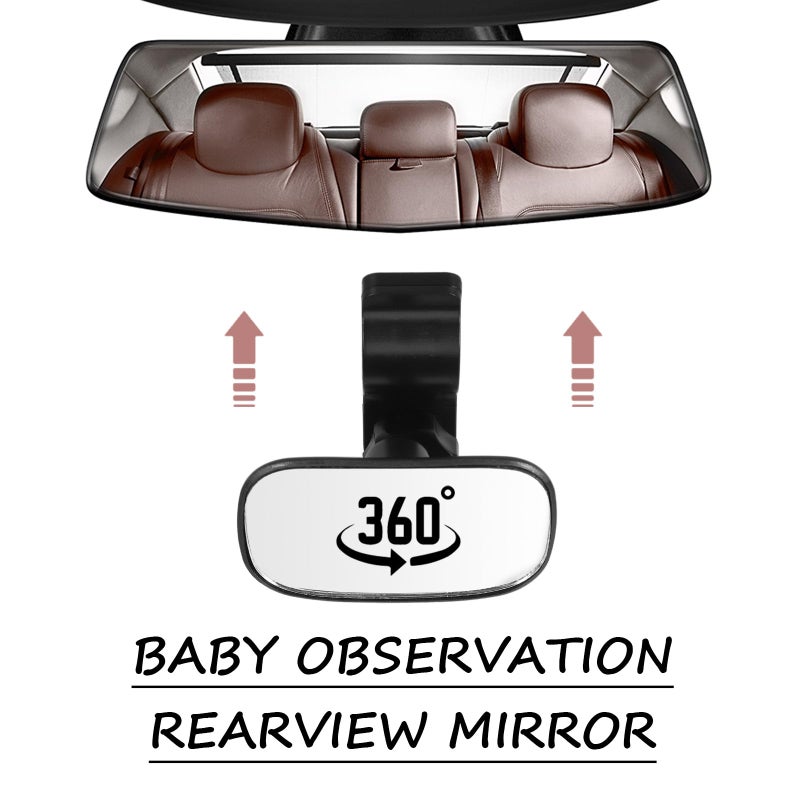 Universal Clip On Car Rear Facing Mirror Wide Angle Adjustable Safety Interior Accessory - Image 5