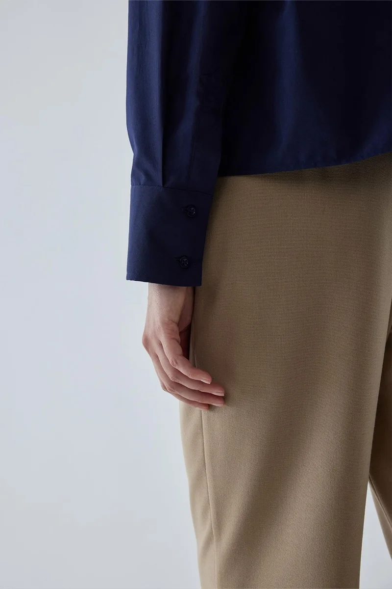 سود كوليكشن Navy Blue Sortie Short Oversize Shirt