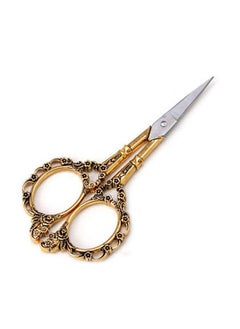 EBANKU Professional Manicure Scissors, EBANKU Vintage Stainless Steel Cuticle Precision Beauty Grooming for Nail, Facial Hair, Eyebrow, Eyelash, Nose Hair (Gold)  - Image 1
