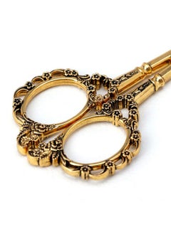 EBANKU Professional Manicure Scissors, EBANKU Vintage Stainless Steel Cuticle Precision Beauty Grooming for Nail, Facial Hair, Eyebrow, Eyelash, Nose Hair (Gold)  - Image 4