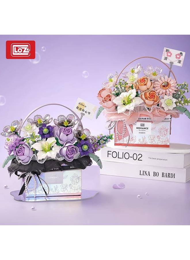 Bluejw LOZ Li Zhi Flower Building Blocks Small Particles Handmade Assembled Diy Immortal Portable Flower Toy Tanabata Gift Valentine's Day - Image 2