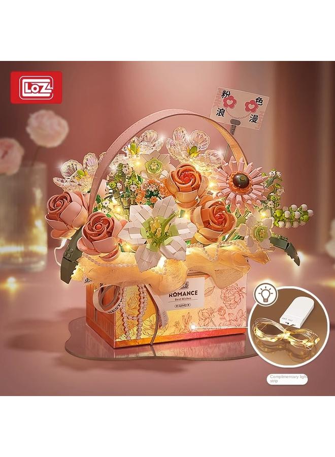 Bluejw LOZ Li Zhi Flower Building Blocks Small Particles Handmade Assembled Diy Immortal Portable Flower Toy Tanabata Gift Valentine's Day - Image 3