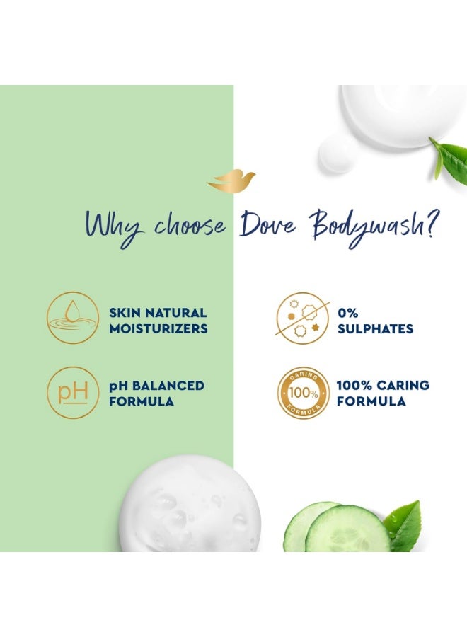 دوف شاور جيل جو فريش بمزيج الخيار والشاي الأخضر 500 مل - Image 4