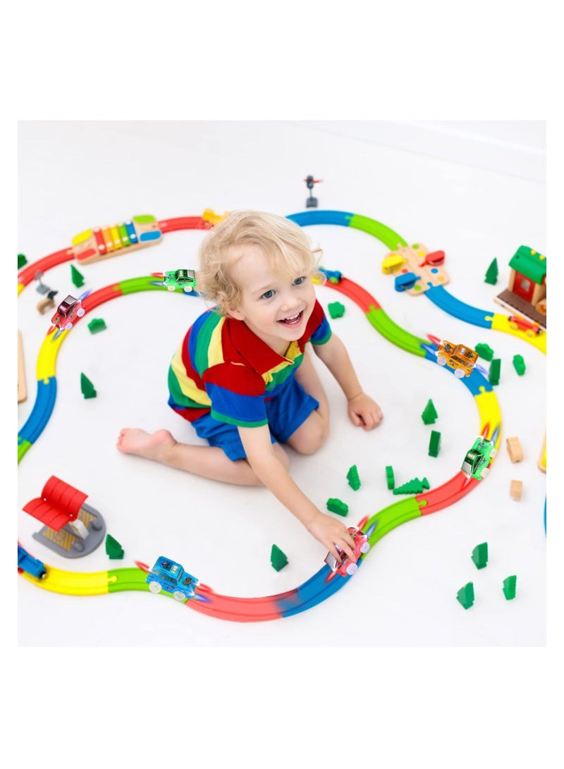 NIBEMINENT MAKINGTEC Track Cars Replacement Only,Light Up Toy with 3 Flashing LED Lights Racing Car Accessories Compatible Magic Tracks and Most for Boys Girls (4 Pack) - Image 5