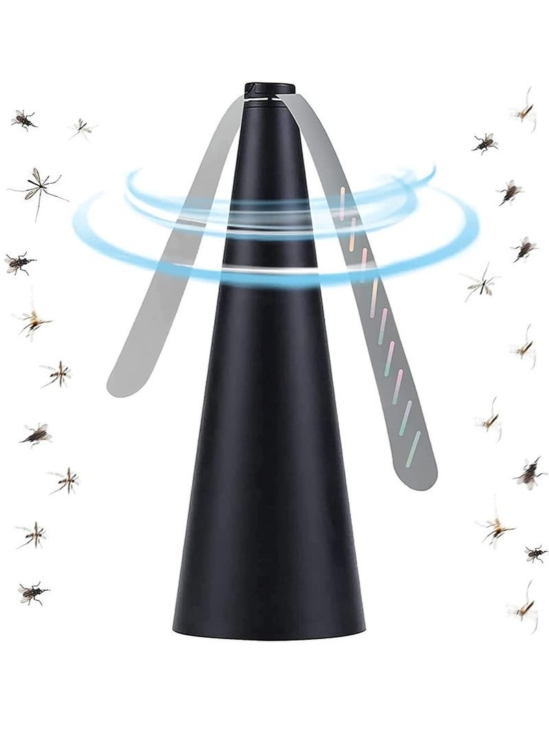 Arabest 2 Pack Fly Fans for Tables Fly Repellent Fan Indoor Outdoor with Holographic Blades Batteries Powered - Image 2