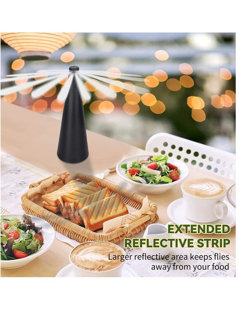 Arabest 2 Pack Fly Fans for Tables Fly Repellent Fan Indoor Outdoor with Holographic Blades Batteries Powered - Image 5