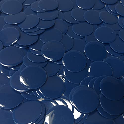 MR CHIPS Plastic Bingo Chips for Games 1000 Count Bag Solid and Transparent Colors Counting Blue 34 Inch - Image 1