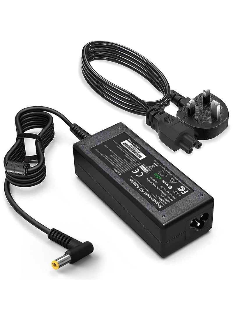 Generic - Acer Laptop Charger 65W/19V/3.42A AC Power Adapter Power Supply Replacement With Power Cord Compatible With Acer Aspire Acer ES1-511 E1 E3 E3-111 E5 and More - (5.5x1.7mm) - Image 1