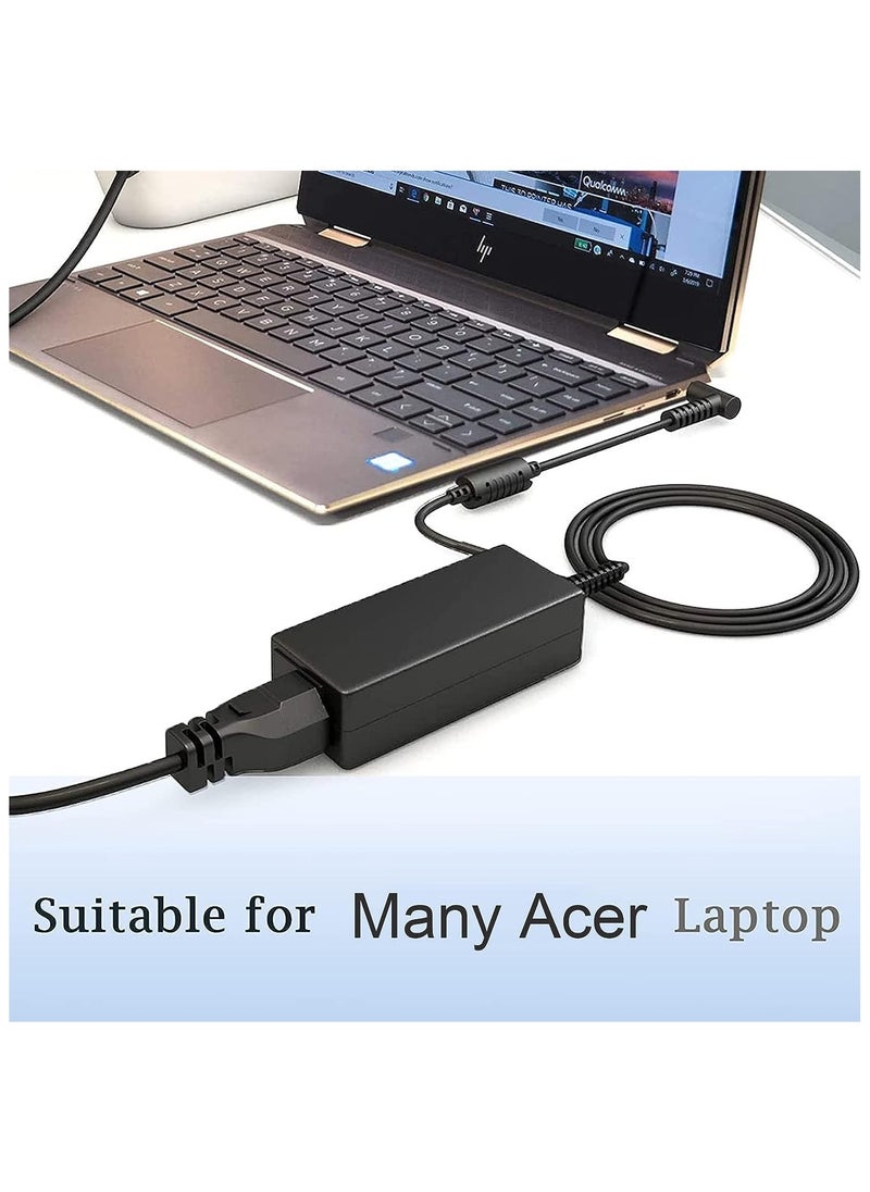 Generic - Acer Laptop Charger 65W/19V/3.42A AC Power Adapter Power Supply Replacement With Power Cord Compatible With Acer Aspire Acer ES1-511 E1 E3 E3-111 E5 and More - (5.5x1.7mm) - Image 1