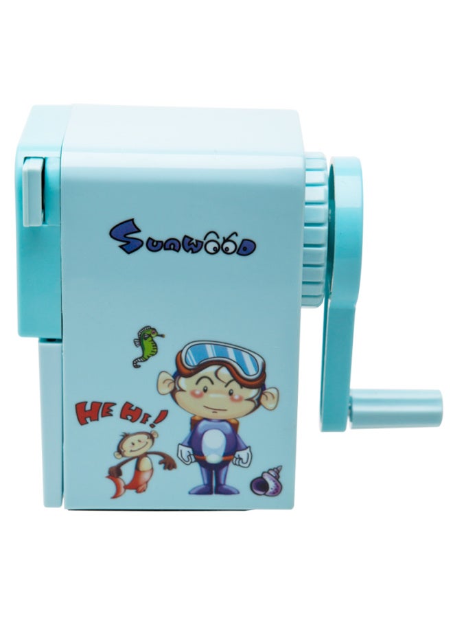 Sunwood Cartoon Hand Crank Manual Pencil Sharpener / Pencil Sharpener / Pencil Sharpener / Student Pencil Sharpener / Pencil Sharpener / Pencil Sharpener Blue 5138 - Image 3
