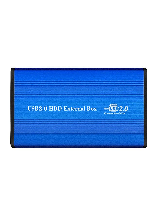 Generic - USB2.0 to IDE Hard Disk Case 2.5'' IDE HDD Enclosure Portable Hard Disk Box Aluminum Alloy HDD Enclosure Blue - Image 1