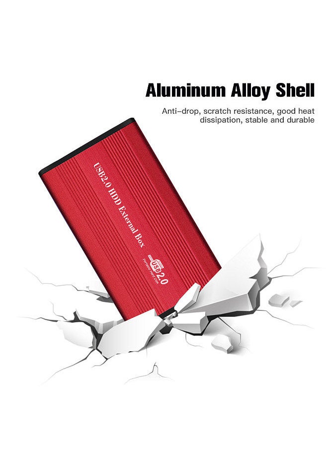 Generic - USB2.0 to IDE Hard Disk Case 2.5'' IDE HDD Enclosure Portable Hard Disk Box Aluminum Alloy HDD Enclosure Blue - Image 1