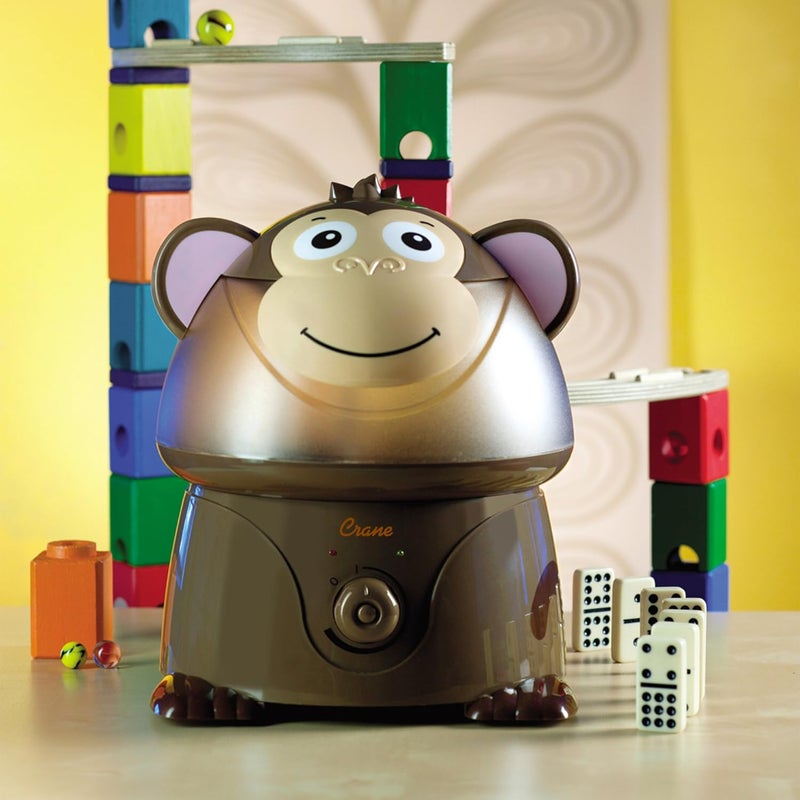 Crane Adorables Ultrasonic Humidifiers for Bedroom and Baby Nursery, 1 Gallon Cool Mist Air Humidifier for Large Room or Kid's Room, Humidifier Filters Optional, Monkey - Image 2