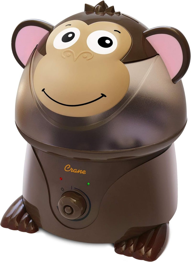 Crane Adorables Ultrasonic Humidifiers for Bedroom and Baby Nursery, 1 Gallon Cool Mist Air Humidifier for Large Room or Kid's Room, Humidifier Filters Optional, Monkey - Image 1