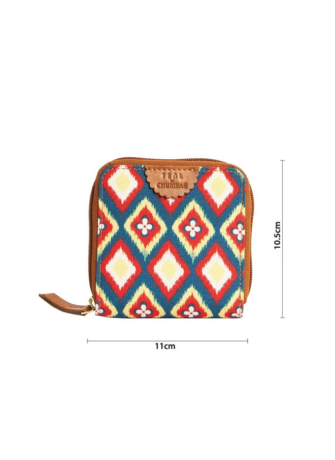 Chumbak  TealByChumbak Ikkat Glow Mini Wallet  | Best Price UAE