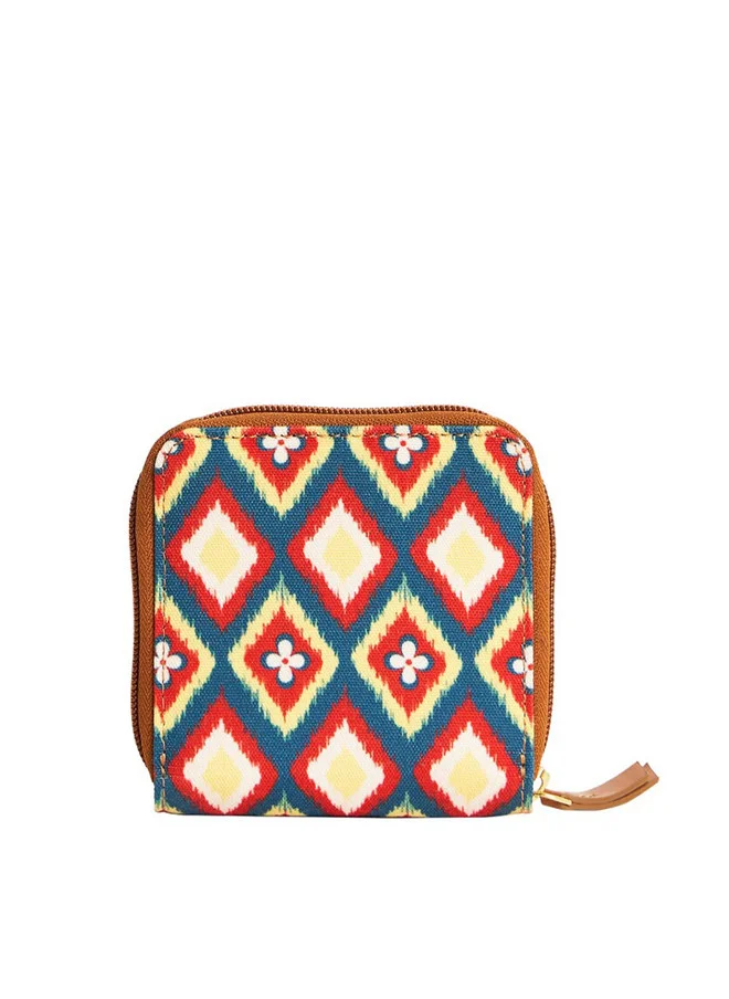 Chumbak  TealByChumbak Ikkat Glow Mini Wallet  | Best Price UAE