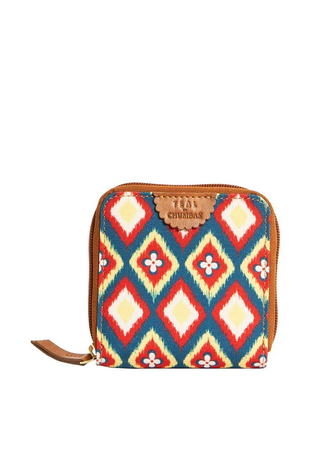 Chumbak  TealByChumbak Ikkat Glow Mini Wallet  | Best Price UAE