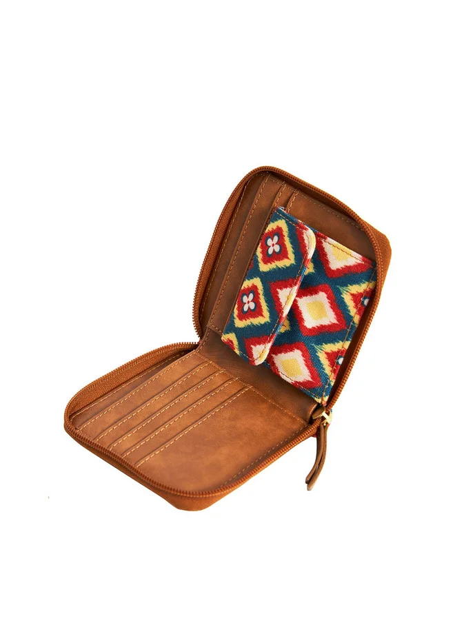 Chumbak  TealByChumbak Ikkat Glow Mini Wallet  | Best Price UAE