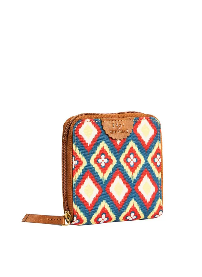 Chumbak  TealByChumbak Ikkat Glow Mini Wallet  | Best Price UAE