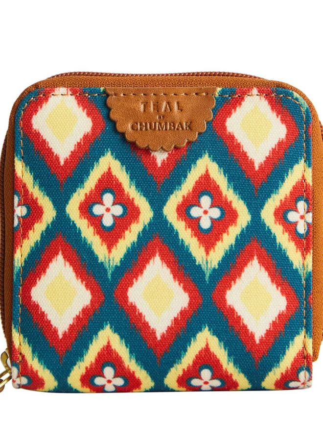 Chumbak  TealByChumbak Ikkat Glow Mini Wallet  | Best Price UAE