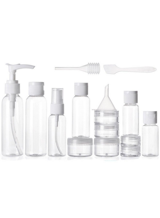ALINK 16Pcs Travel Size Toiletry Bottles Set, Tsa Approved Clear Cosmetic Makeup Liquid Containers With Zipper Bag - Image 1