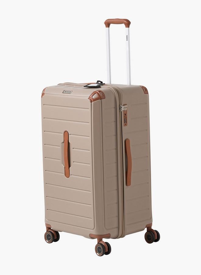 Wave Textured Hardcase Luggage Trolley With Retractable Handle - Image 1