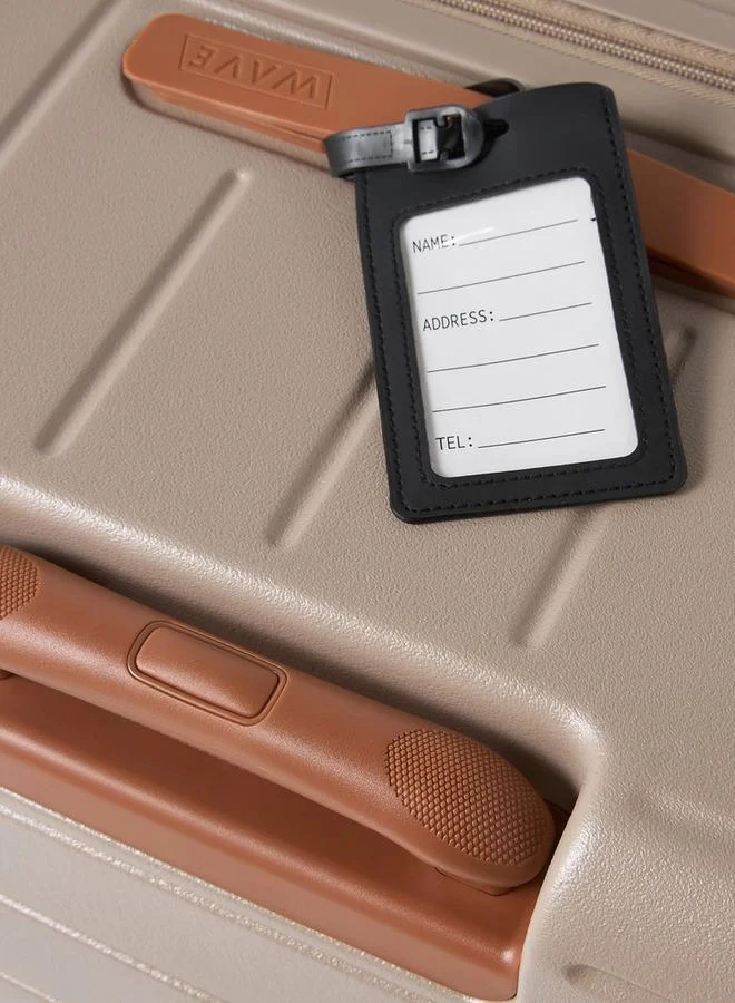 Wave TAUPE Textured Hardcase Luggage Trolley With Retractable Handle  | Best Price UAE