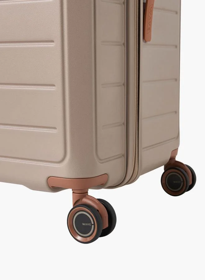 Wave TAUPE Textured Hardcase Luggage Trolley With Retractable Handle  | Best Price UAE