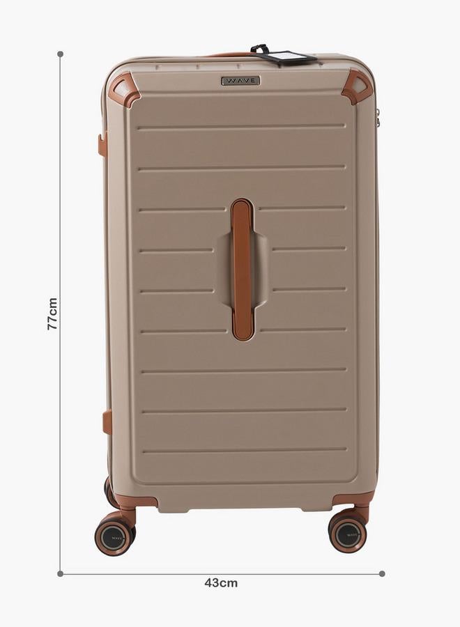 Wave Textured Hardcase Luggage Trolley With Retractable Handle - Image 2
