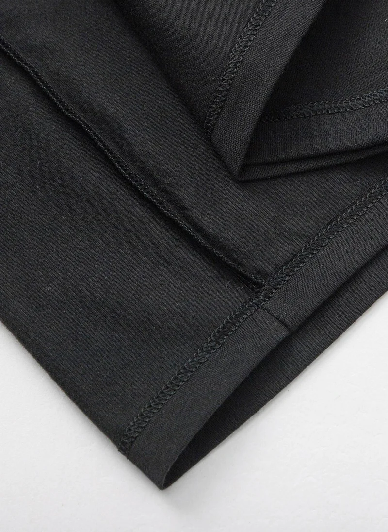 Balabala Black Kids Girls Round v-neck short-sleeved T-shirt for Women | Best Price UAE