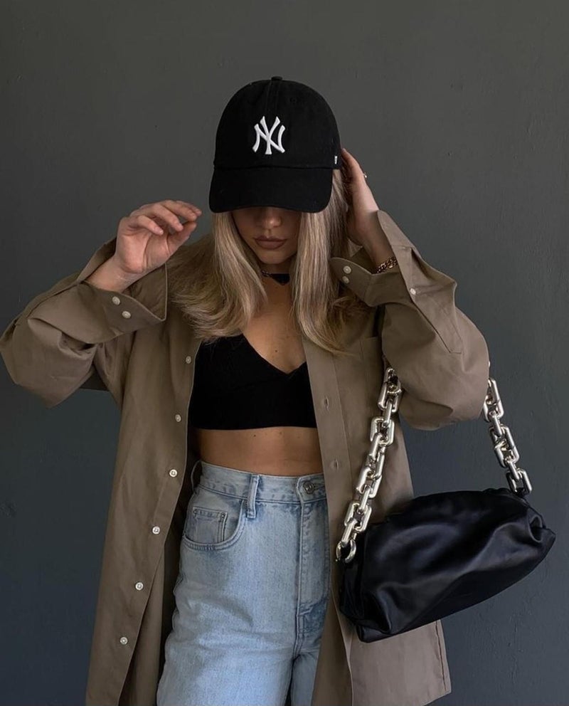 Takı Dükkanı Jewelry Shop Black Ny Cap White Embroidered Unisex Hat CP220  - Image 4