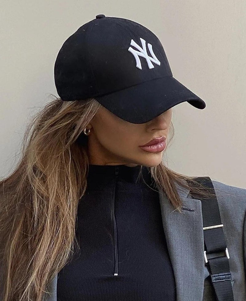 Takı Dükkanı Jewelry Shop Black Ny Cap White Embroidered Unisex Hat CP220  - Image 1