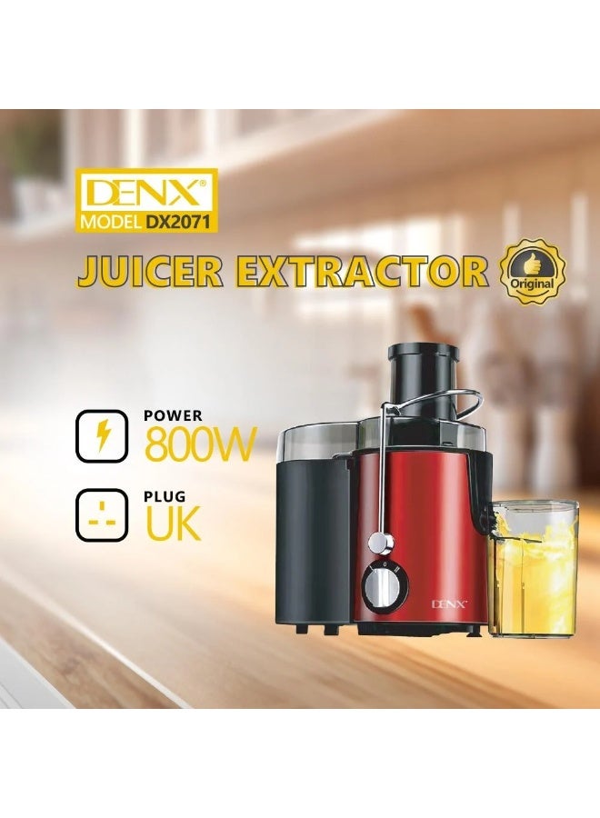 دينكس عصارة DX2071 - أطلق العنان للتغذية النقية والنكهة مع محرك قوي بقدرة 800 واط وتصميم سهل الاستخدام للحصول على نضارة يومية - Image 2